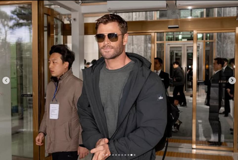 크리스 햄스워스 인스타그램 캡처