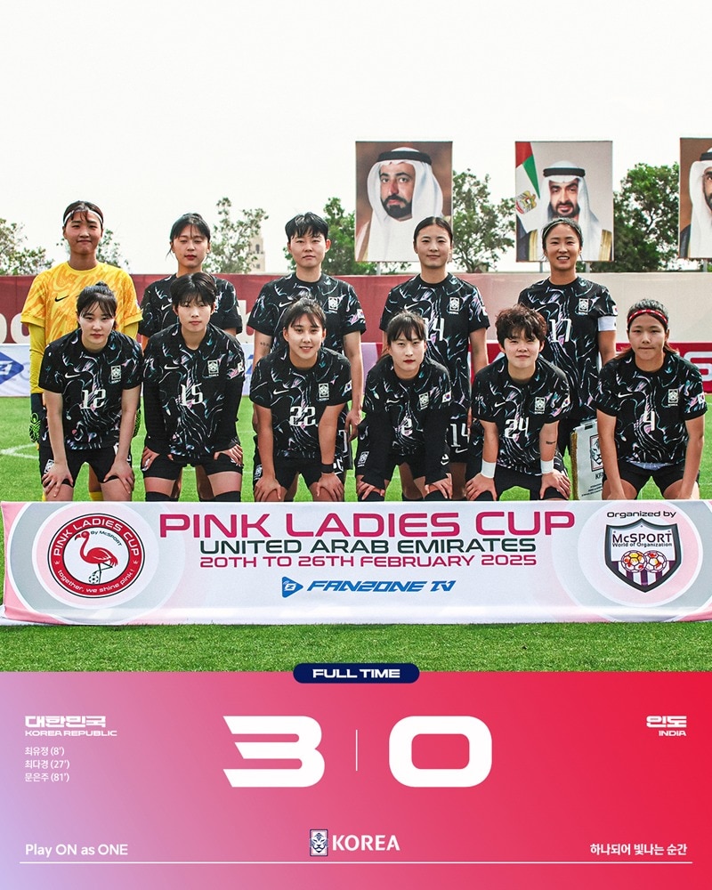 한국 여자축구대표팀. (대한축구협회 SNS 캡처)