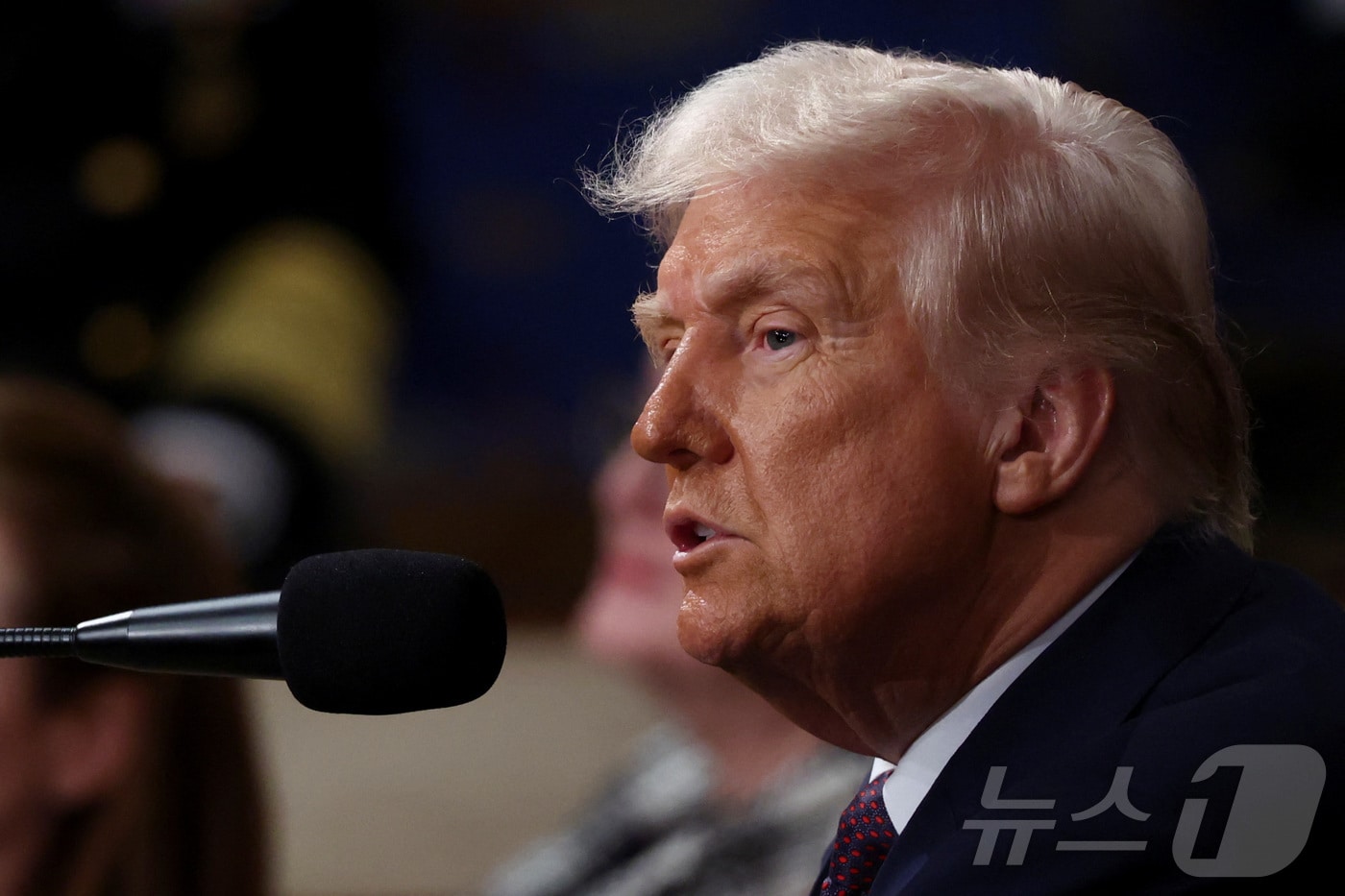 도널드 트럼프 미국 대통령이 지난 4일(현지시간) 미국 워싱턴DC 의사당에서 열린 상하원 합동회의에서 연설하고 있다. ⓒ 로이터=뉴스1 ⓒ News1 류정민 특파원