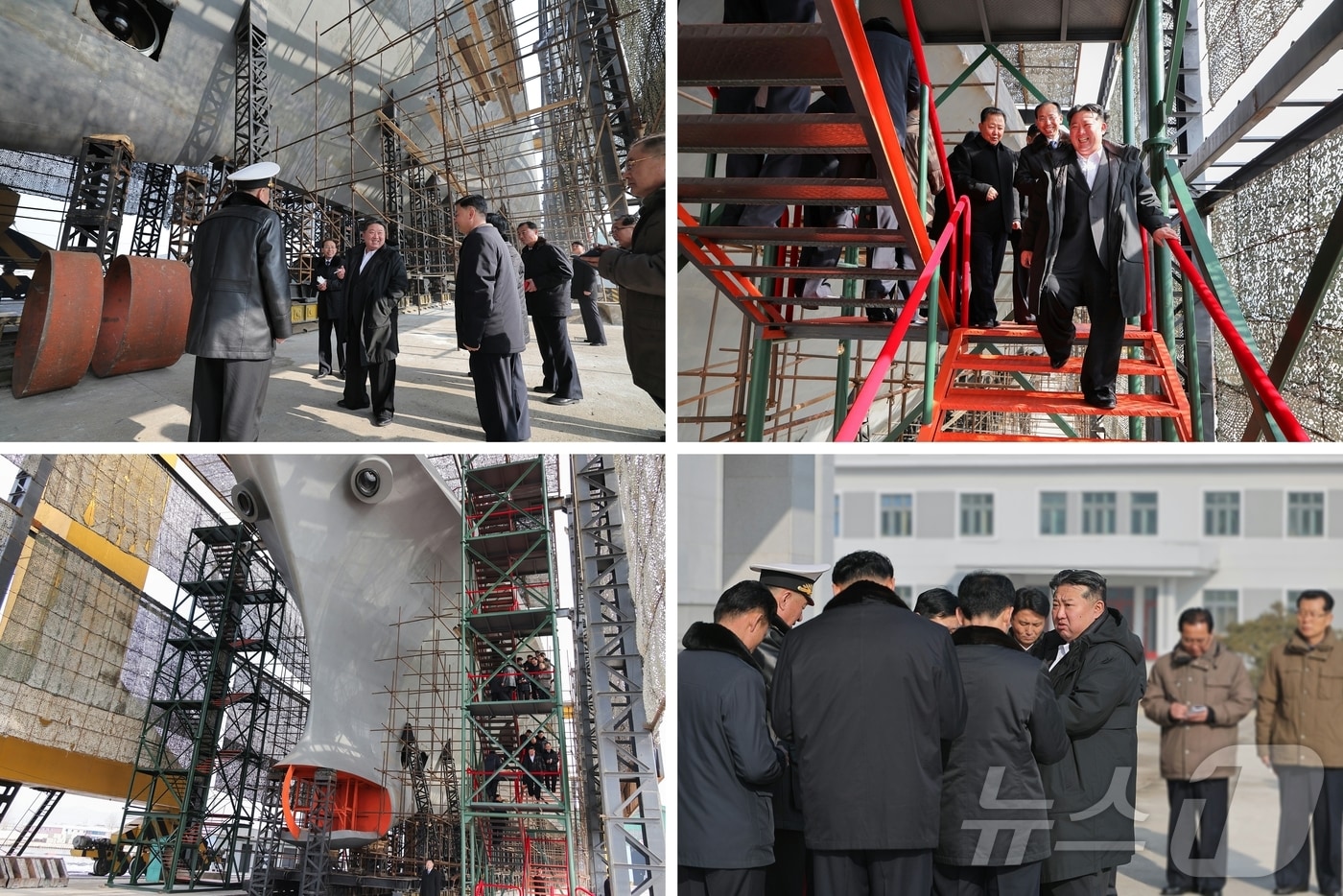 (평양 노동신문=뉴스1) = 북한 노동당 기관지 노동신문은 8일 김정은 북한 노동당 총비서가 "중요 조선소들의 함선 건조 사업을 현지에서 료해(점검)하고 선박 공업의 획기적 발전을 위한 전략적 방침을 제시했다＂고 8일 보도했다. [국내에서만 사용가능. 재배포 금지. DB 금지. For Use Only in the Republic of Korea. Redistribution Prohibited] rodongphoto@news1.kr