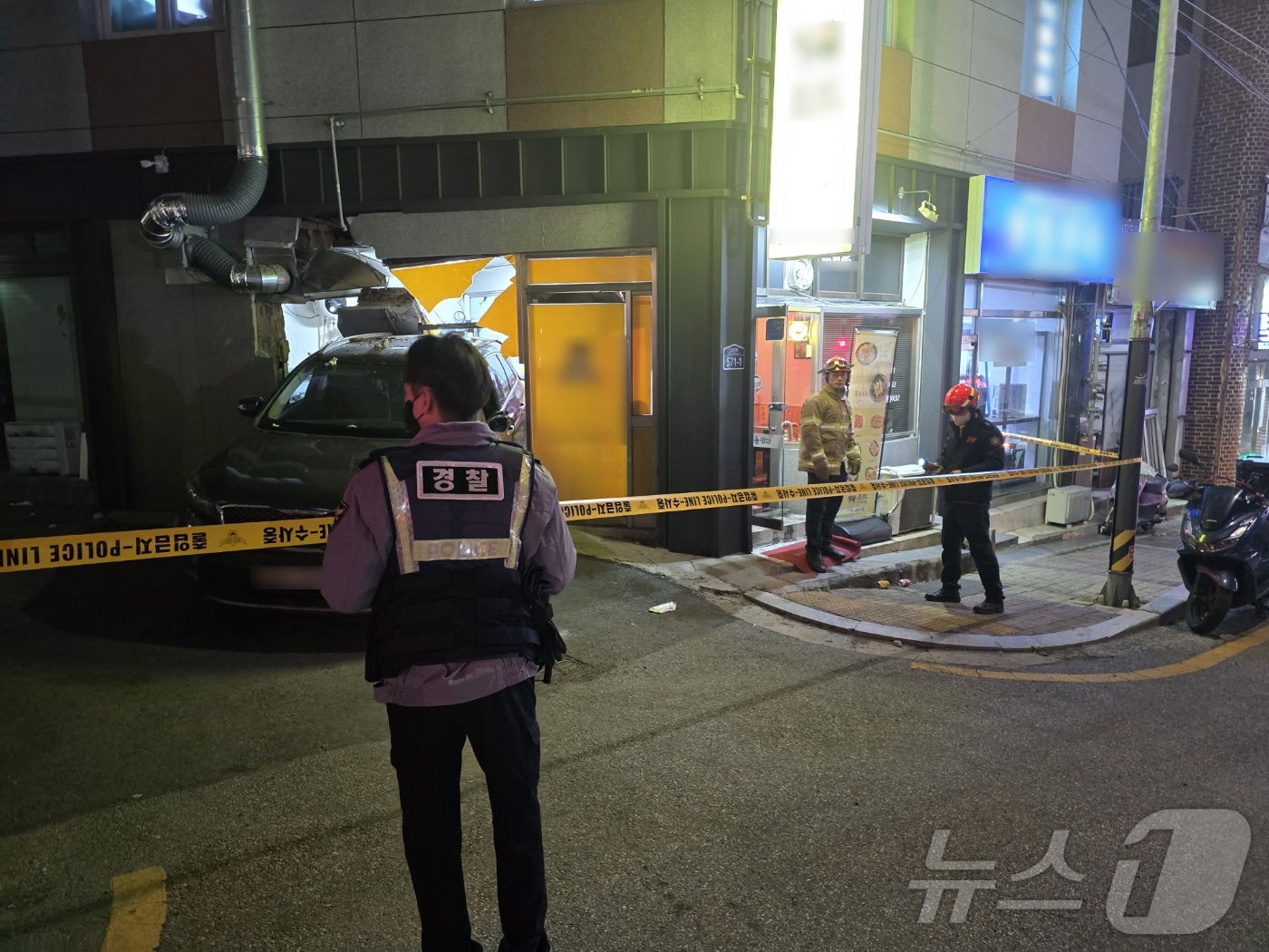 3월 31일 부산 금정구 구서동 차량 사고 현장.&#40;금정경찰서 제공. 재판매 및 DB 금지&#41;