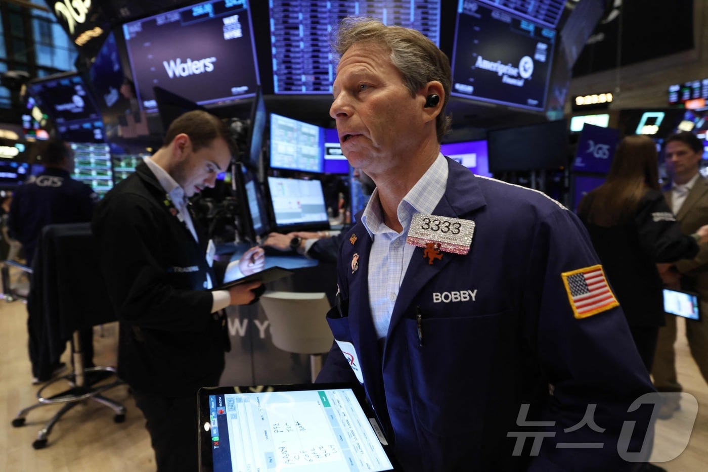 미증시 트레이더들. ⓒ AFP=뉴스1