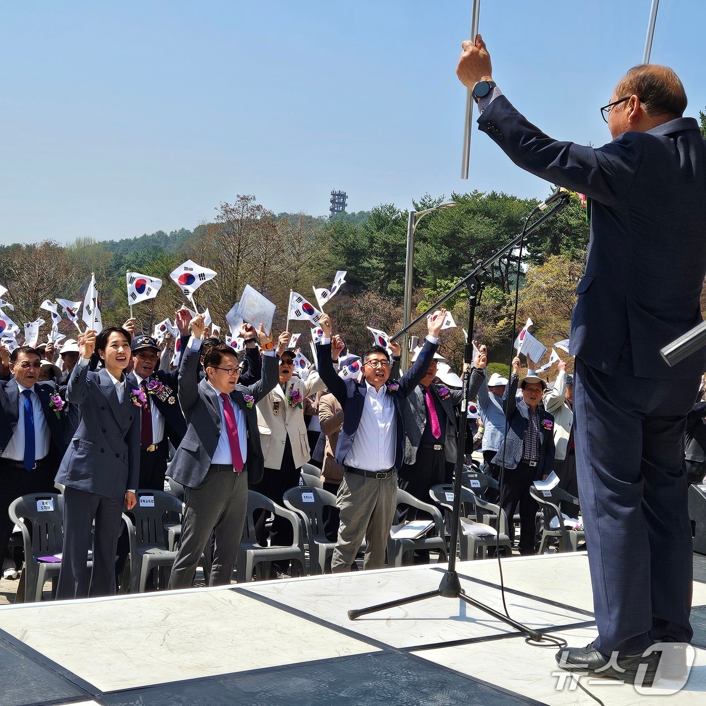 11일 청남대에서 106주년 대한민국임시정부 수립 기념식이 열리고 있다. (충북도 제공. 재판매 및 DB금지)