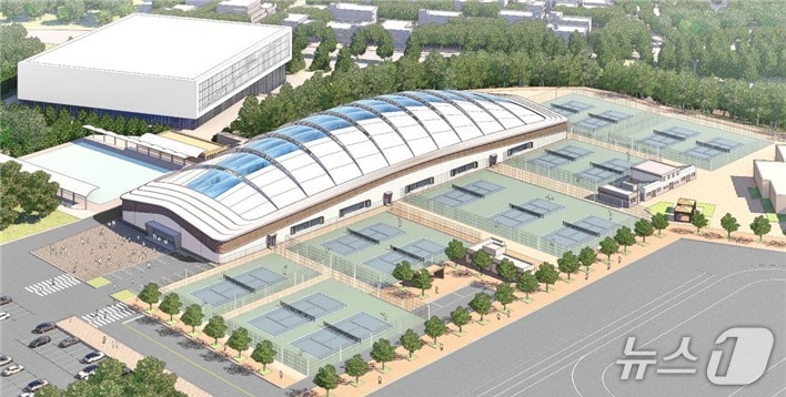 울산 문수 실내테니스장 설계 공모 당선작인 '빛:마루' 조감도. (울산시 제공. 재판매 및 DB 금지) /뉴스1