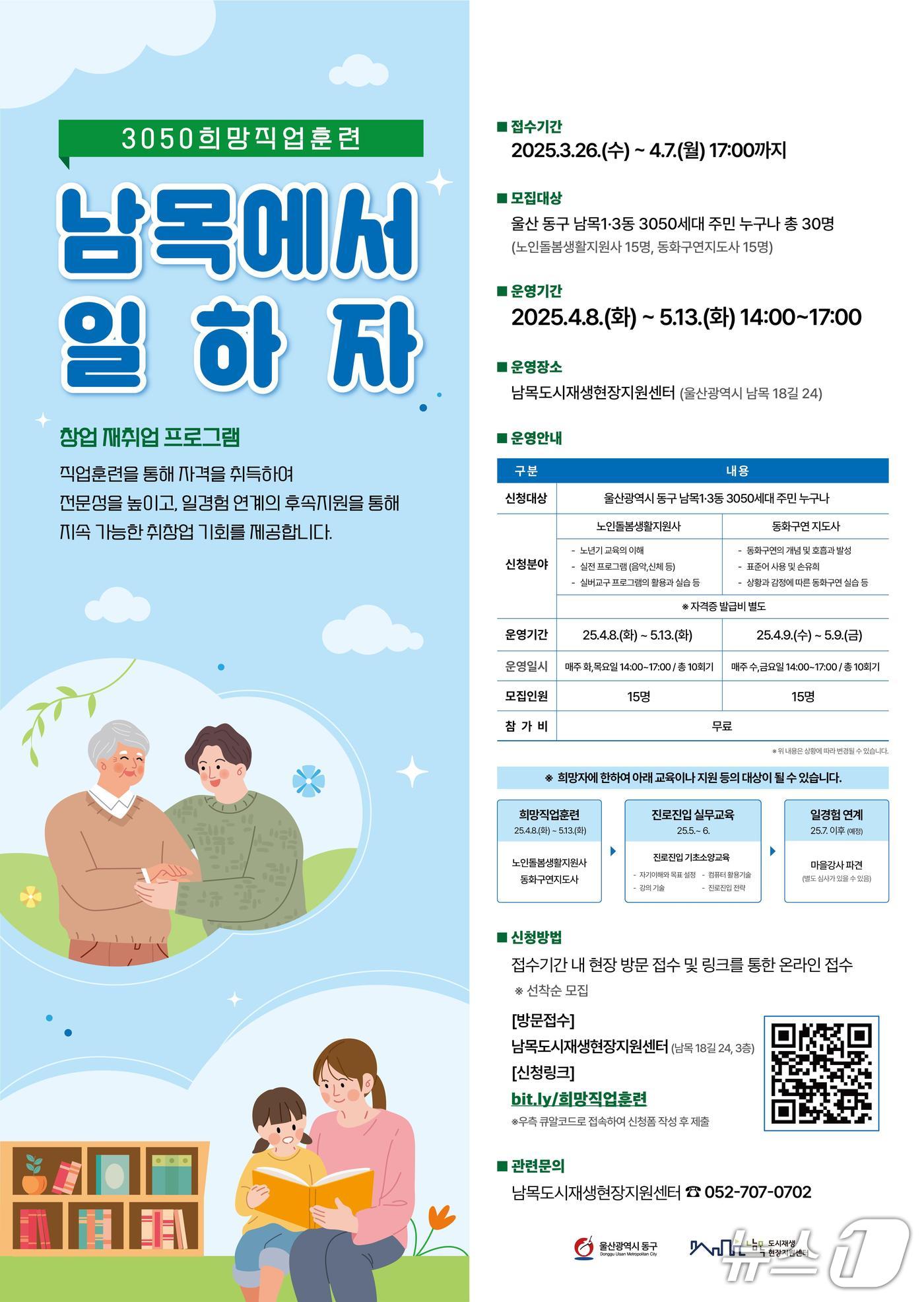 ' 남목에서 일하자' 포스터.(울산동구청제공. 재판매 및 DB 금지)