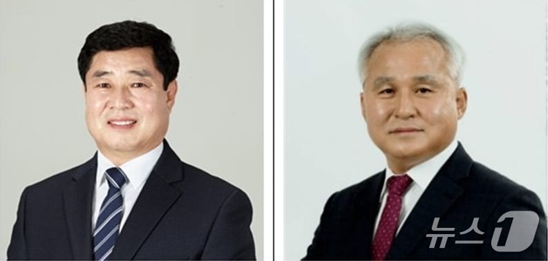 임채영 철원 동송농협조합장(사진 왼쪽)과 김경수 고성 거진농협조합장.(농협 강원본부 제공. 재판매 및 DB금지)/뉴스1