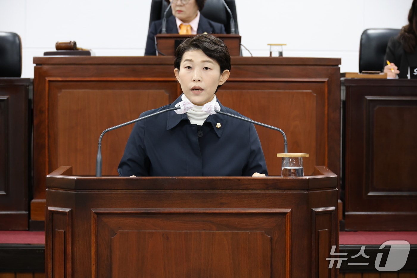 김향정 강원 동해시의원이 14일 제351회 시의회 임시회 2차본회의에서 지역 내 달빛어린이병원 지정 필요성을 밝히고 있다.(동해시의회 제공, 재판매 및 DB 금지) 2025.4.14/뉴스1