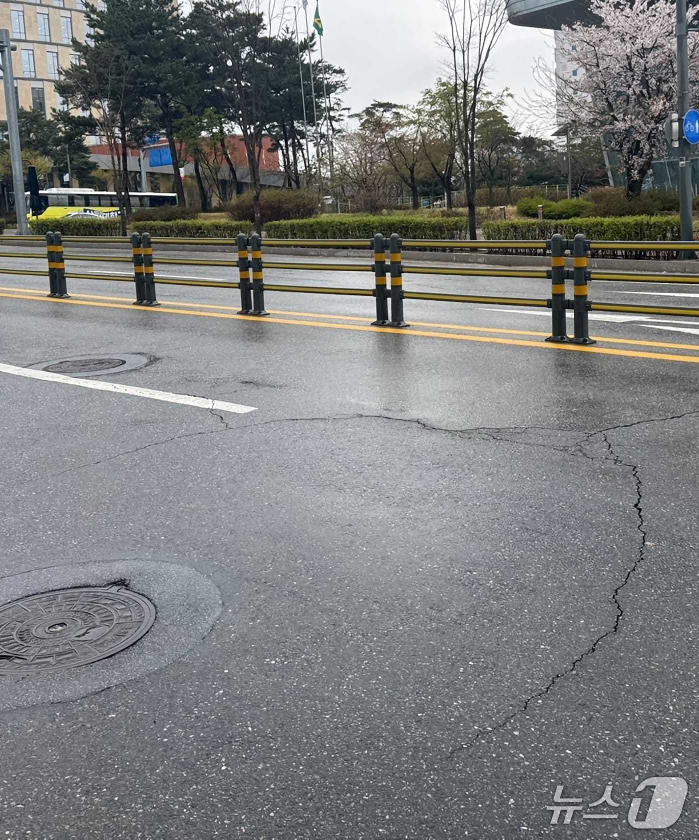 강원 원주 반곡동 도로 균열.(원주시 제공, 재판매 및 DB금지)