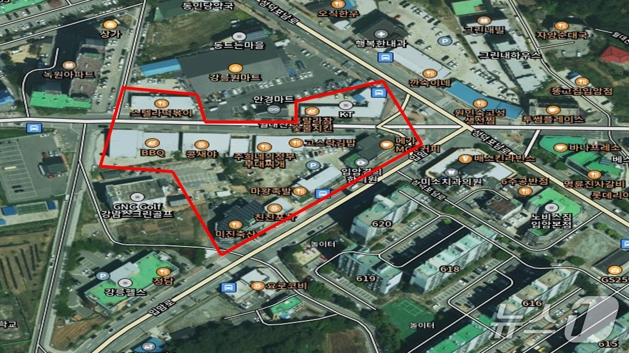 강릉시, 2025년 동네상권발전소 지원사업 선정 구역도.(강릉시 제공, 재판매 및 DB 금지) 2025.4.15/뉴스1