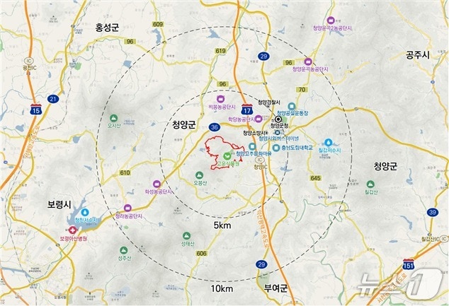 토지거래허가구역 지정(안) 위치도.(충남도 제공. 재판매 및 DB금지) /뉴스1