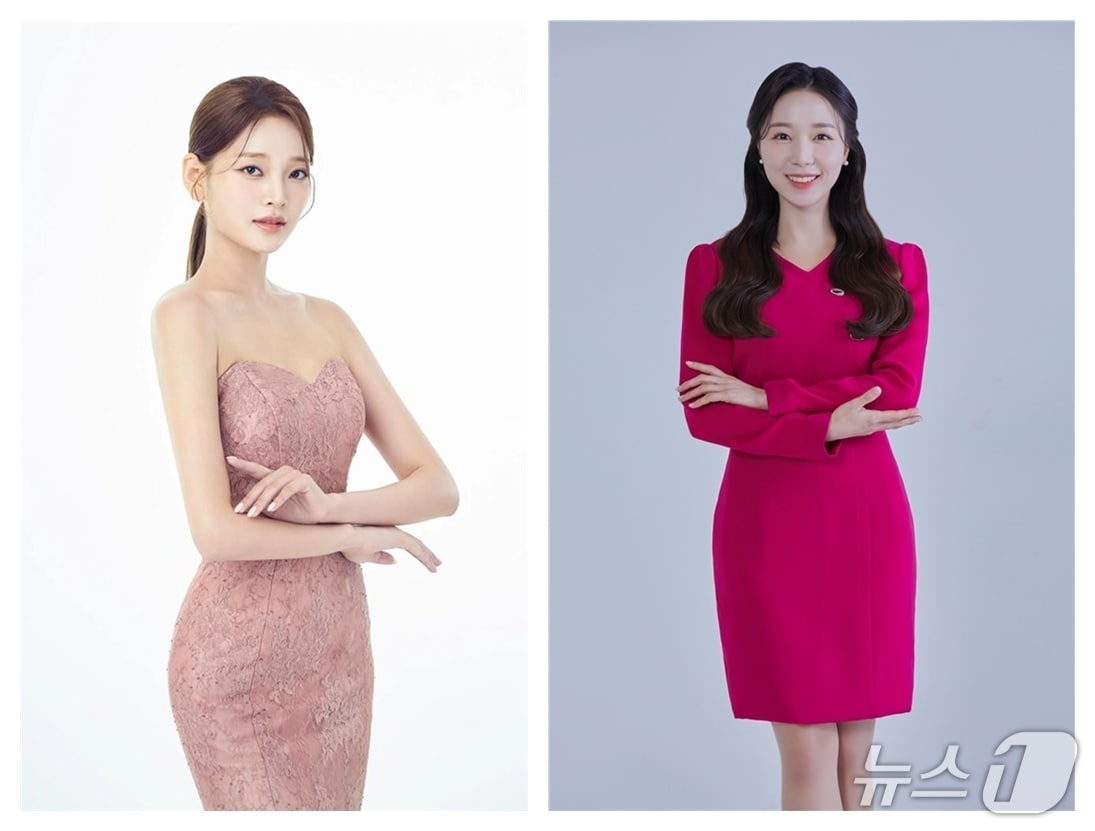 미스코리아 윤하영(왼쪽)과 기상캐스터 출신 아나운서 김태림. (한스타 제공, 재판매 및 DB금지)