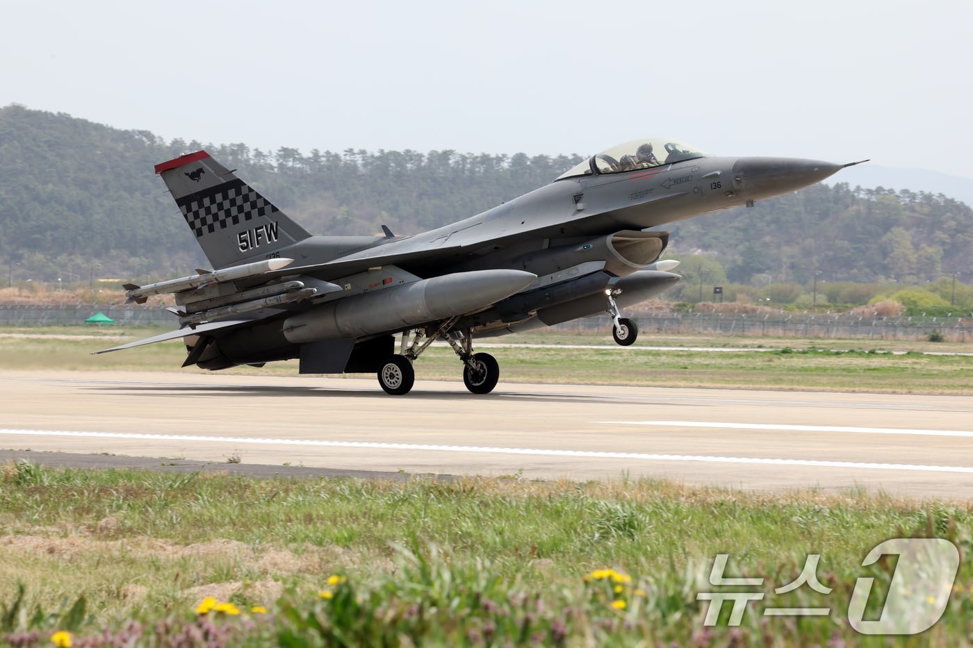 미국의 F-16 전투기. 2025.4.18 ⓒ 뉴스1 이승현 기자