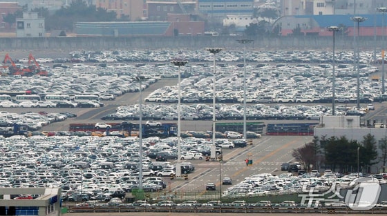 기사 이해를 돕기 위한 수출 야적장 차량 자료 사진으로 기사 내용과 직접 관련 없음. (뉴스1 DB)