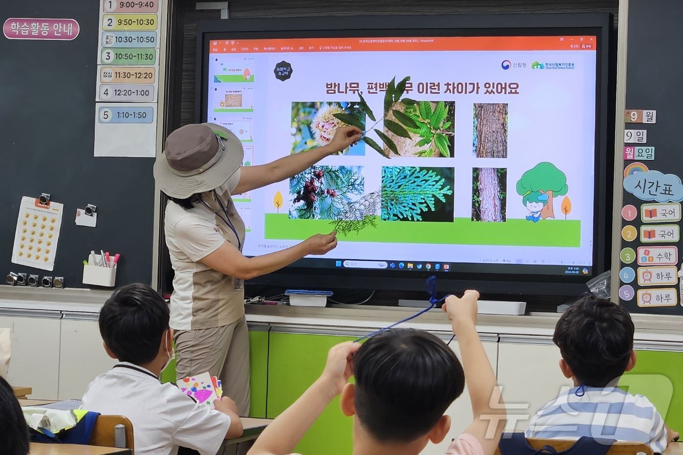 늘봄학교 숲교육(산림청 제공.재판매 및 DB금지)/뉴스1