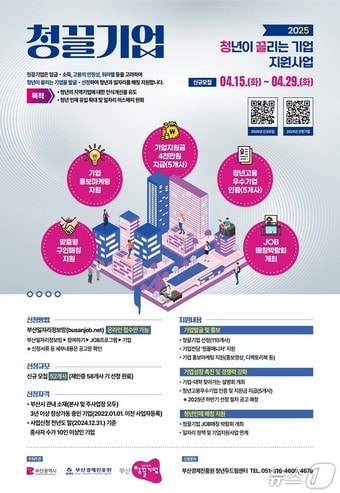 '2025년 청끌기업 발굴·매칭 지원사업' 홍보물(부산시청 제공. 재판매 및 DB 금지)