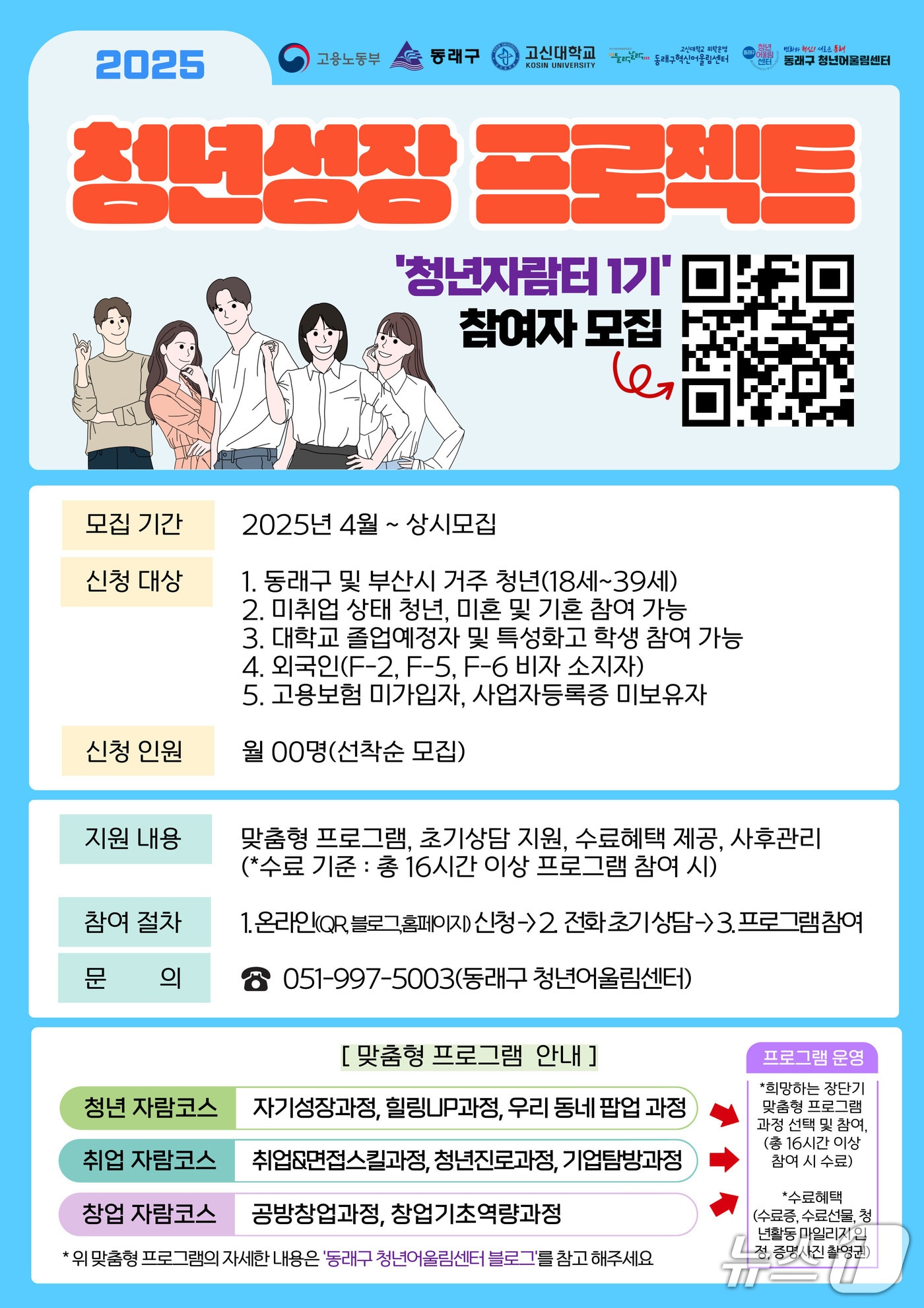 부산 동래구 청년자람터 안내 포스터.(동래구 제공. 재판매 및 DB 금지)