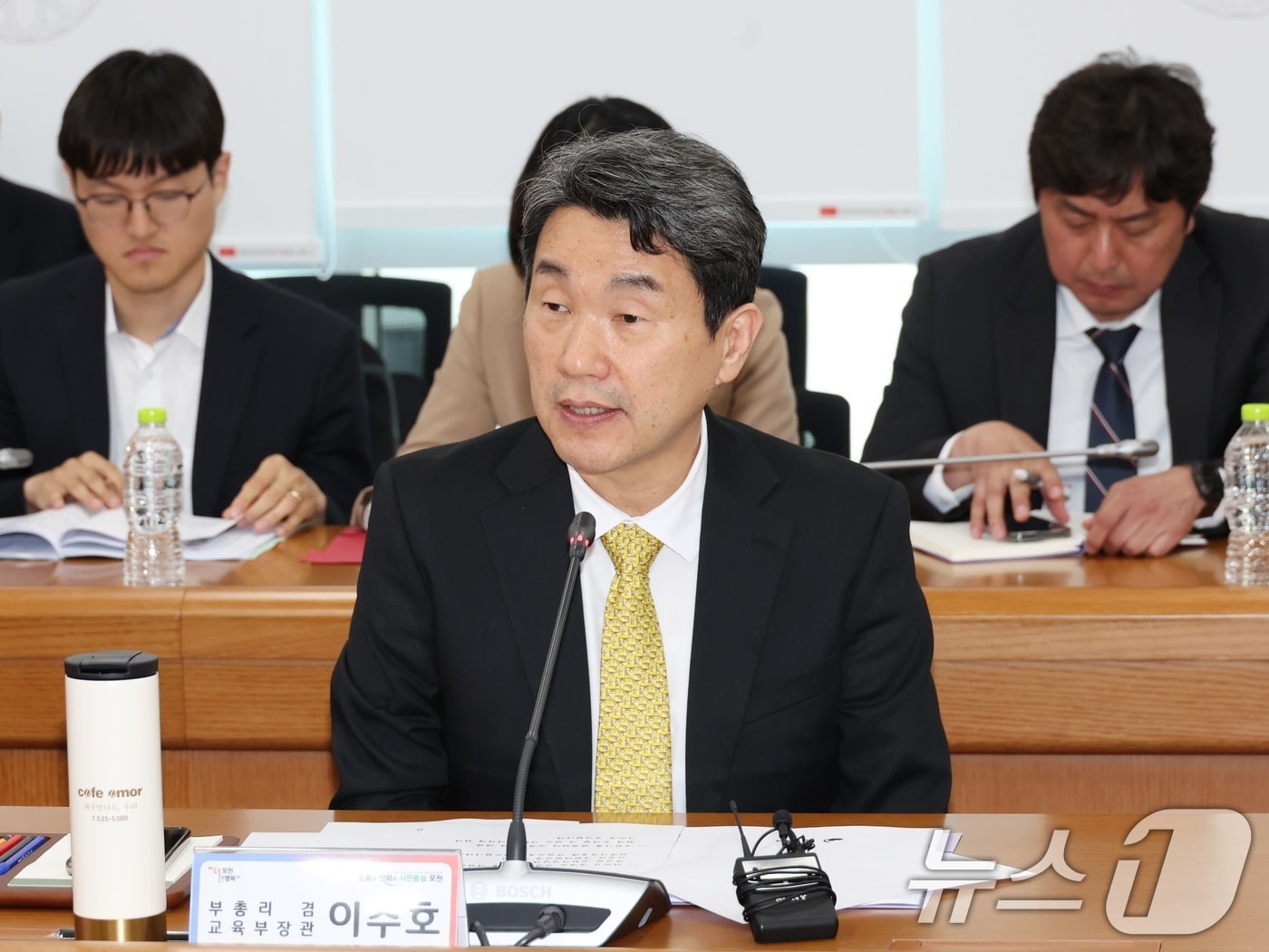 이주호 사회부총리 겸 교육부 장관이 21일 경기 포천시 포청시청을 방문해 간담회에서 발언하고 있다. &#40;교육부 제공. 재판매 및 DB 금지&#41; 