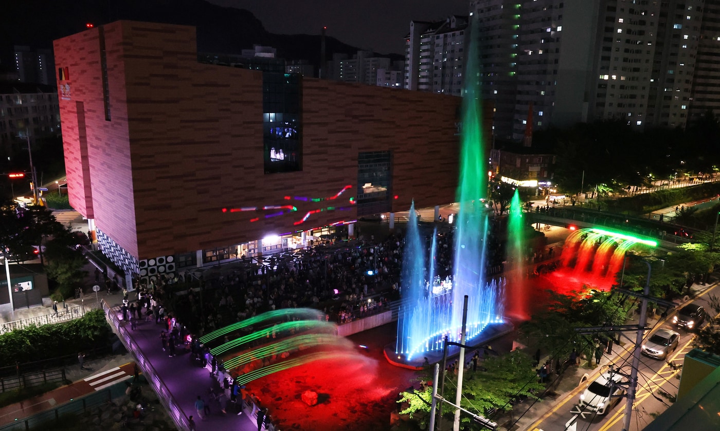 당현천 음악분수 교량분수(노원구 제공)