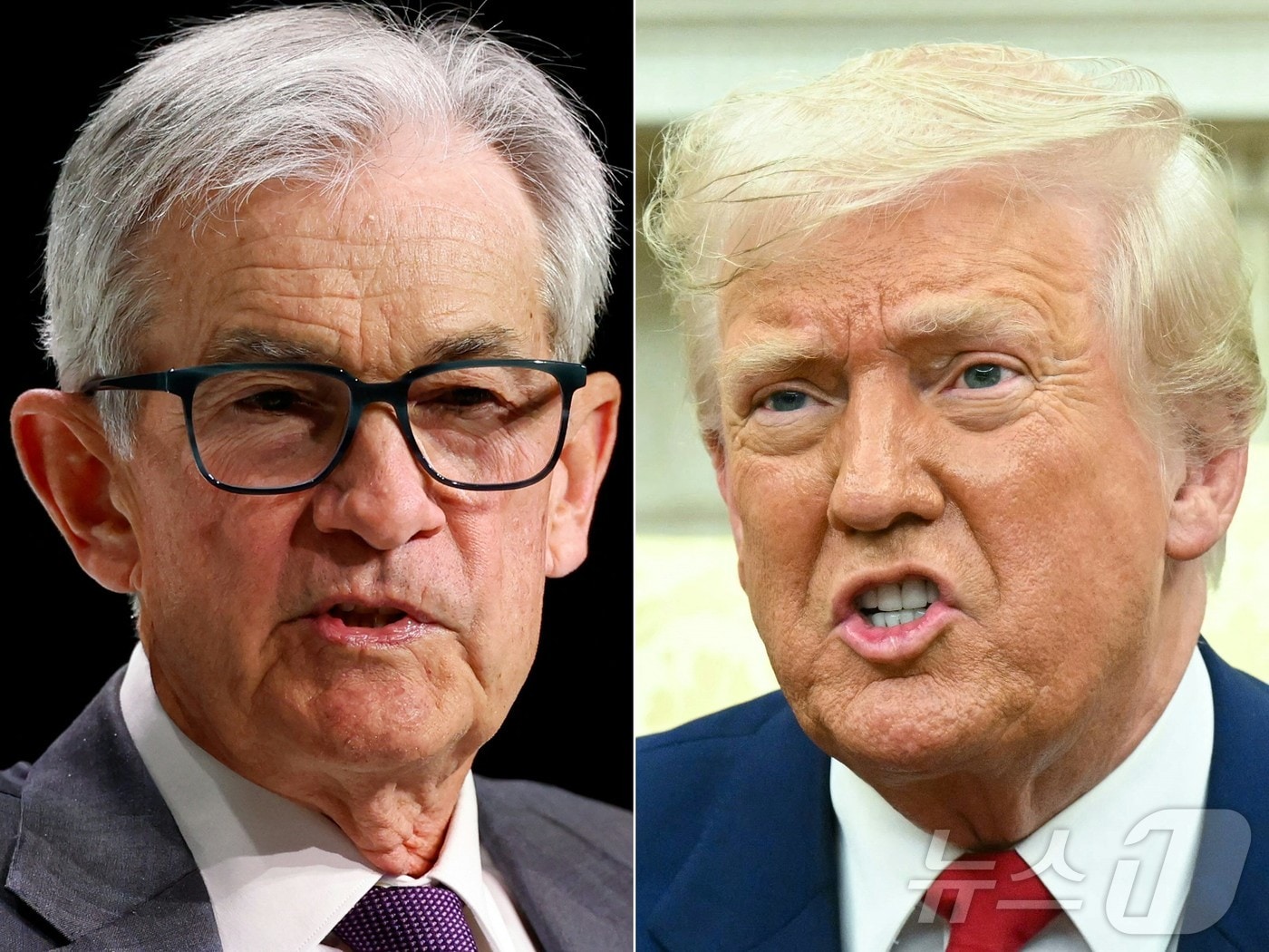 제롬 파월 미국 연방준비제도(연준·Fed) 의장과 도널드 트럼프 미국 대통령. ⓒ AFP=뉴스1 
