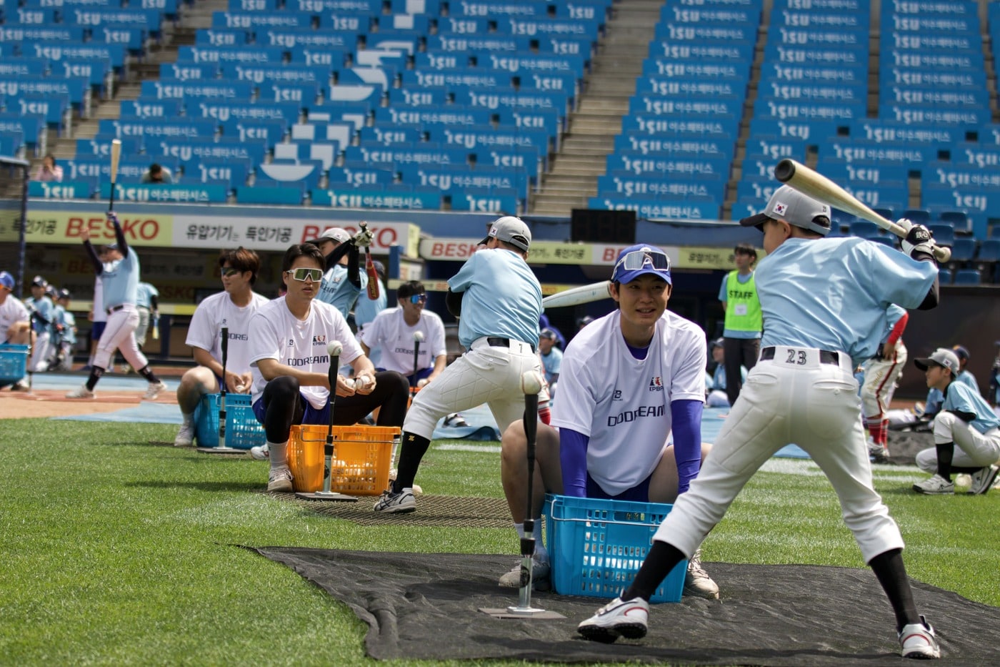21일 대구 삼성라이온즈파크에서 진행한 야구클리닉 '두드림'. (한국프로야구선수협회 제공)