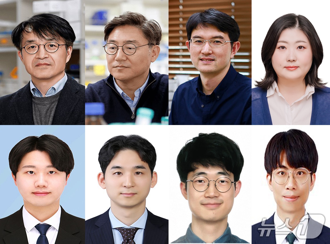  24일 포스텍(포항공대) 생명과학과 융합대학원 박상기, 김태경, 김민성 교수 연구팀이 조현병 원인과 발병과정에 관한 중요한 단서를 발견했다고 밝혔다. (왼쪽부터 박상기, 김태경, 김민성 교수, 노수진(박사후 연구원(, 엄다훈, 전인섭(박사), 김승현, 우영식(박사) (포스텍제공, 제판매 및 DB 금지) 2025.4.24/뉴스1