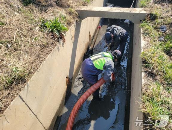 배수시설 점검.(시흥시 제공)