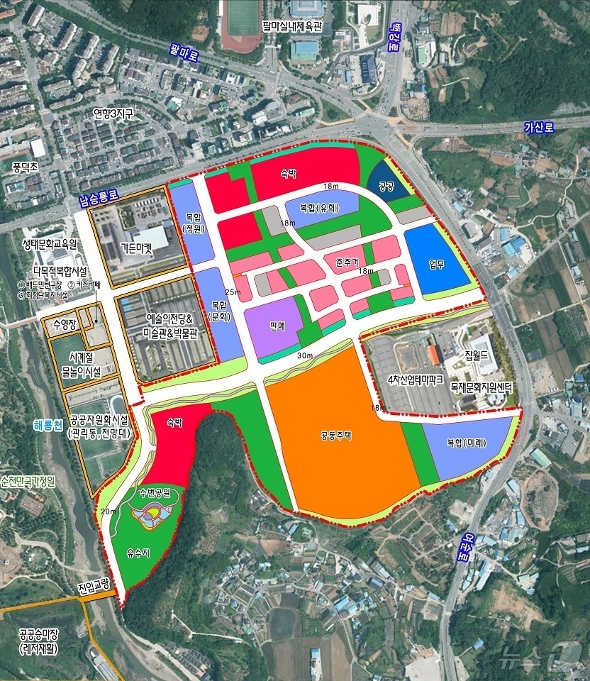 순천시 연향들 토지이용계획도.(순천시 제공. 재판매 및 DB 금지)