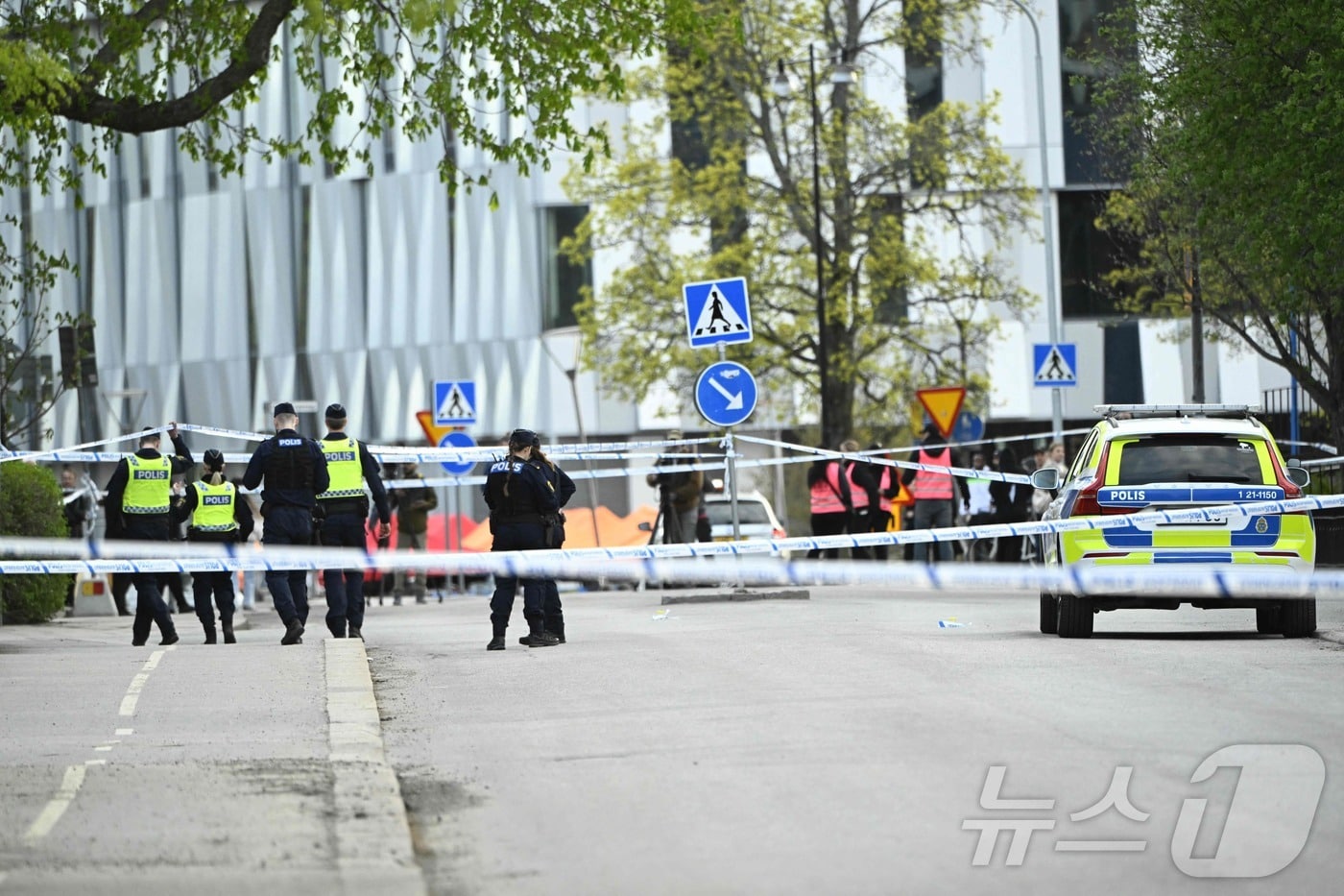 스웨덴 웁살라에서 발생한 총격사건 현장, 2025.04.29. ⓒ AFP=뉴스1