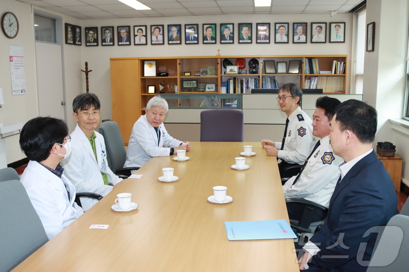 강원특별자치도 소방본부, 원주세브란스기독병원 찾아 이송대응체계 강화 방안 논의.(도소방본부 제공, 재판매 및 DB금지)