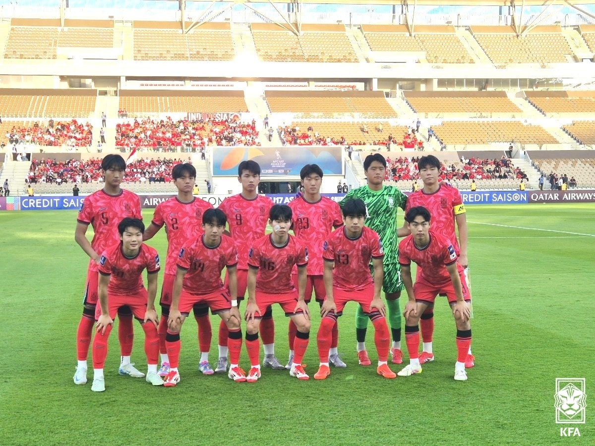 AFC U17 아시안컵 첫 경기에서 패배한 한국. (대한축구협회 제공)