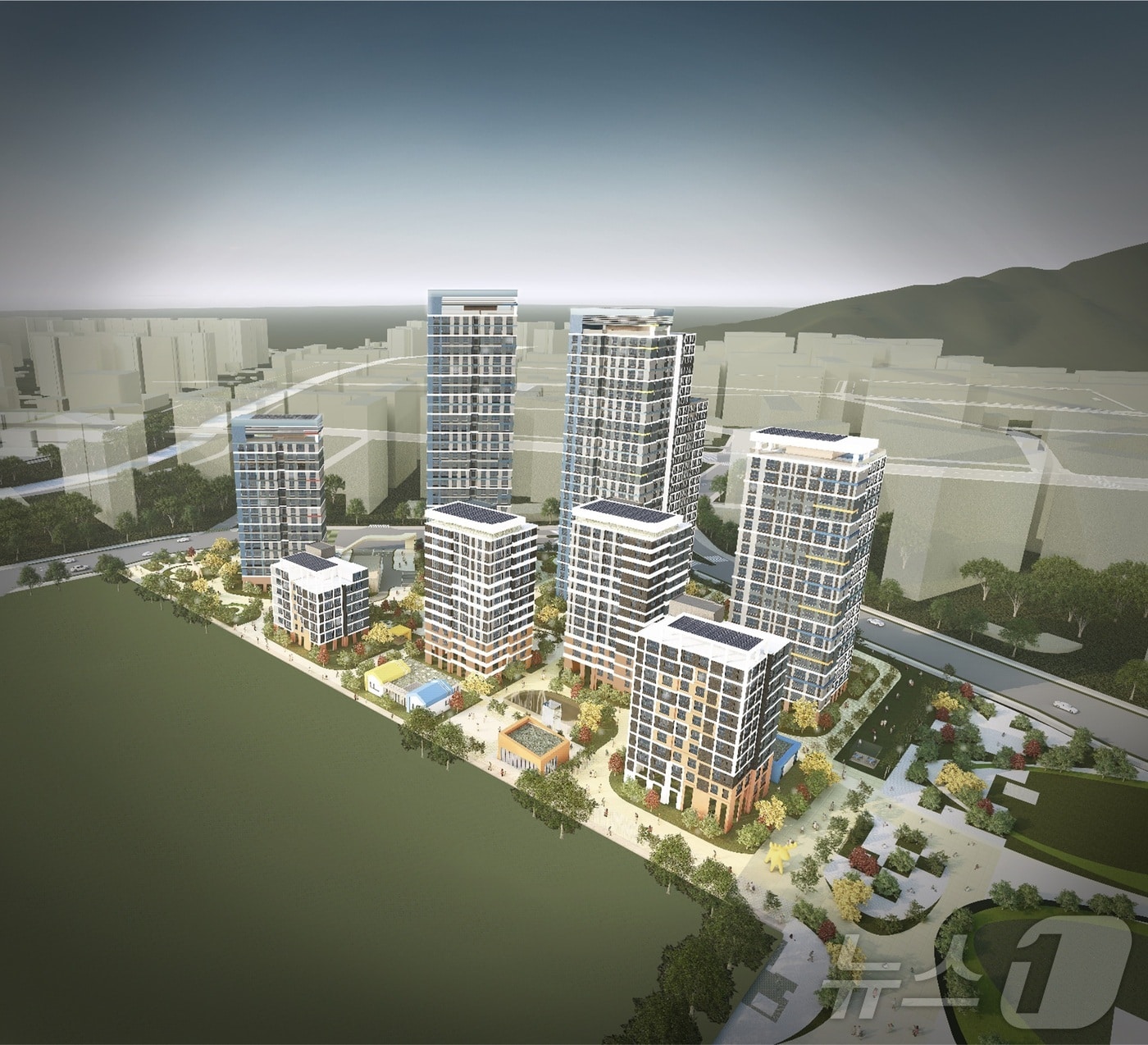 하남교산 A1블록 기본설계 조감도.(경기주택도시공사 제공. 재판매 및 DB금지)/뉴스1