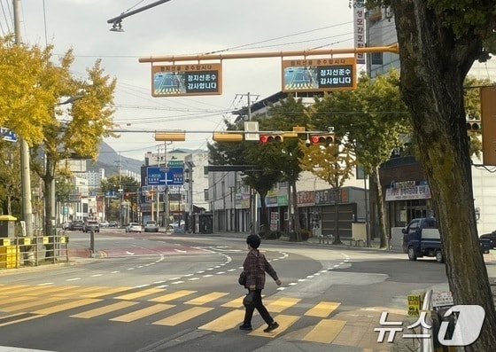  정읍시가 어린이 교통사고 예방과 안전한 통학환경 조성을 위해 관내 초등학교 앞에 과속경보시스템을 추가 설치한다.(뉴스1/DB)