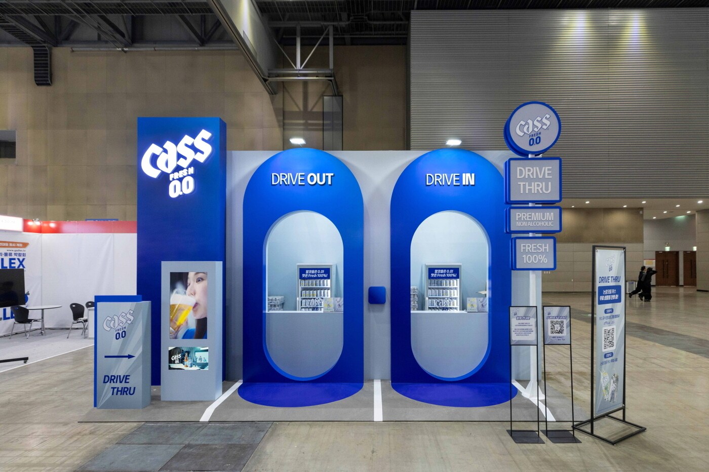 오비맥주 논알코올 음료 &#39;카스 0.0&#39;이 &#39;2025 서울모빌리티쇼&#39;에서 브랜드 체험 부스를 운영한다.&#40;오비맥주 제공&#41;