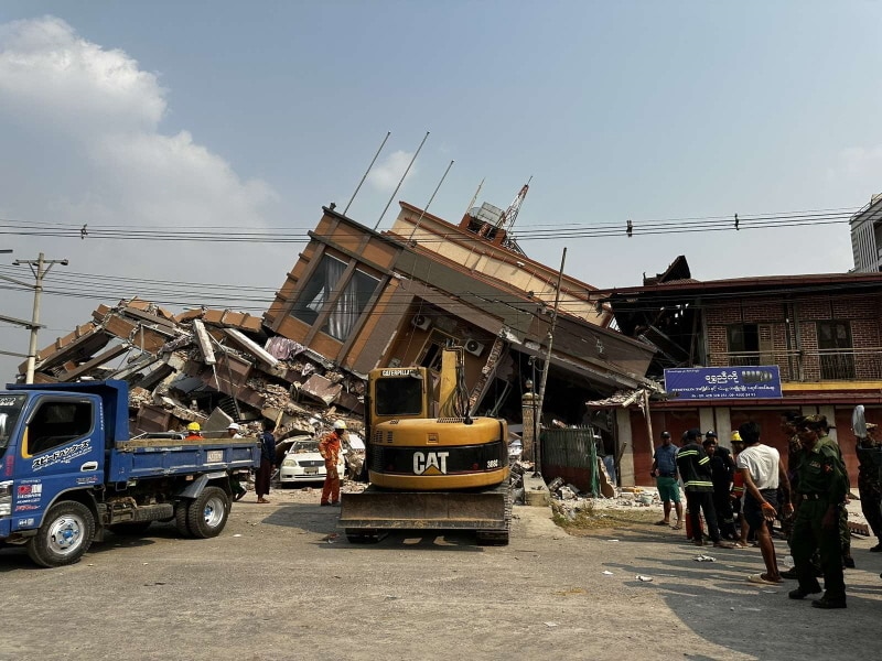 3월 28일 발생한 지진으로 인해 직접적인 타격을 입은 미얀마 깔로 지역 / 사진=컨선월드와이드/CESVI 제공