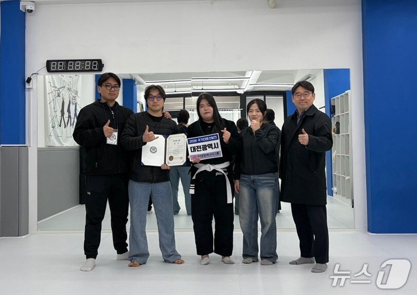 우송정보대학 자율전공학부 스포츠운동재활전공 최수림, 이덕재 학생이 주짓수 대전광역시대표로 선발되었다. (우송정보대학 제공.재판매 및 DB금지)/뉴스1