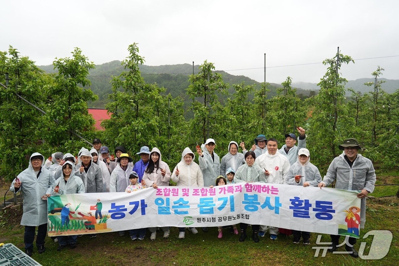 강원 원주시청 공무원노동조합, 농가 일손돕기 진행.(원공노 제공, 재판매 및 DB금지)