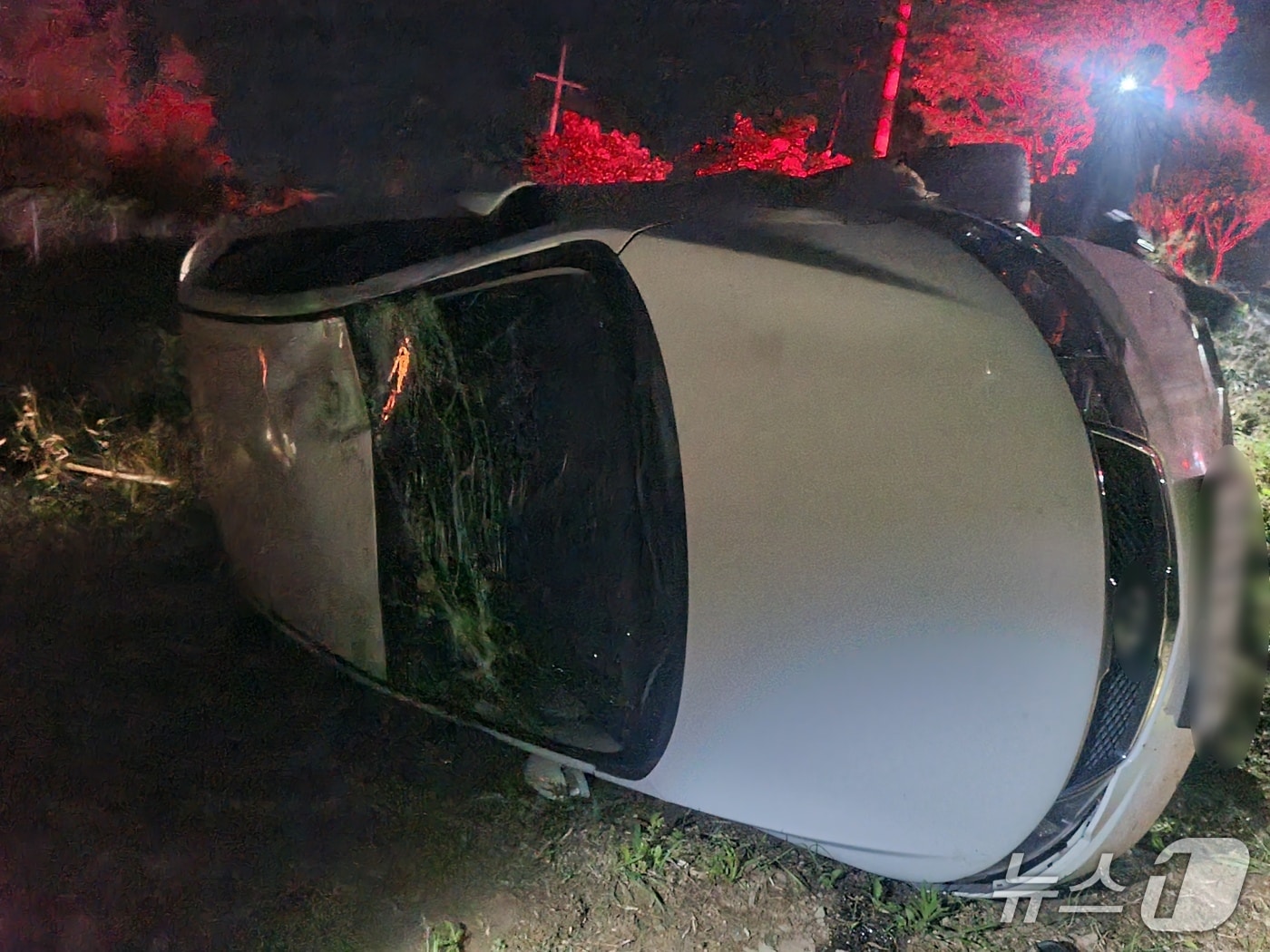 사고 차량.(거제경찰서 제공. 재판매 및 DB금지.)