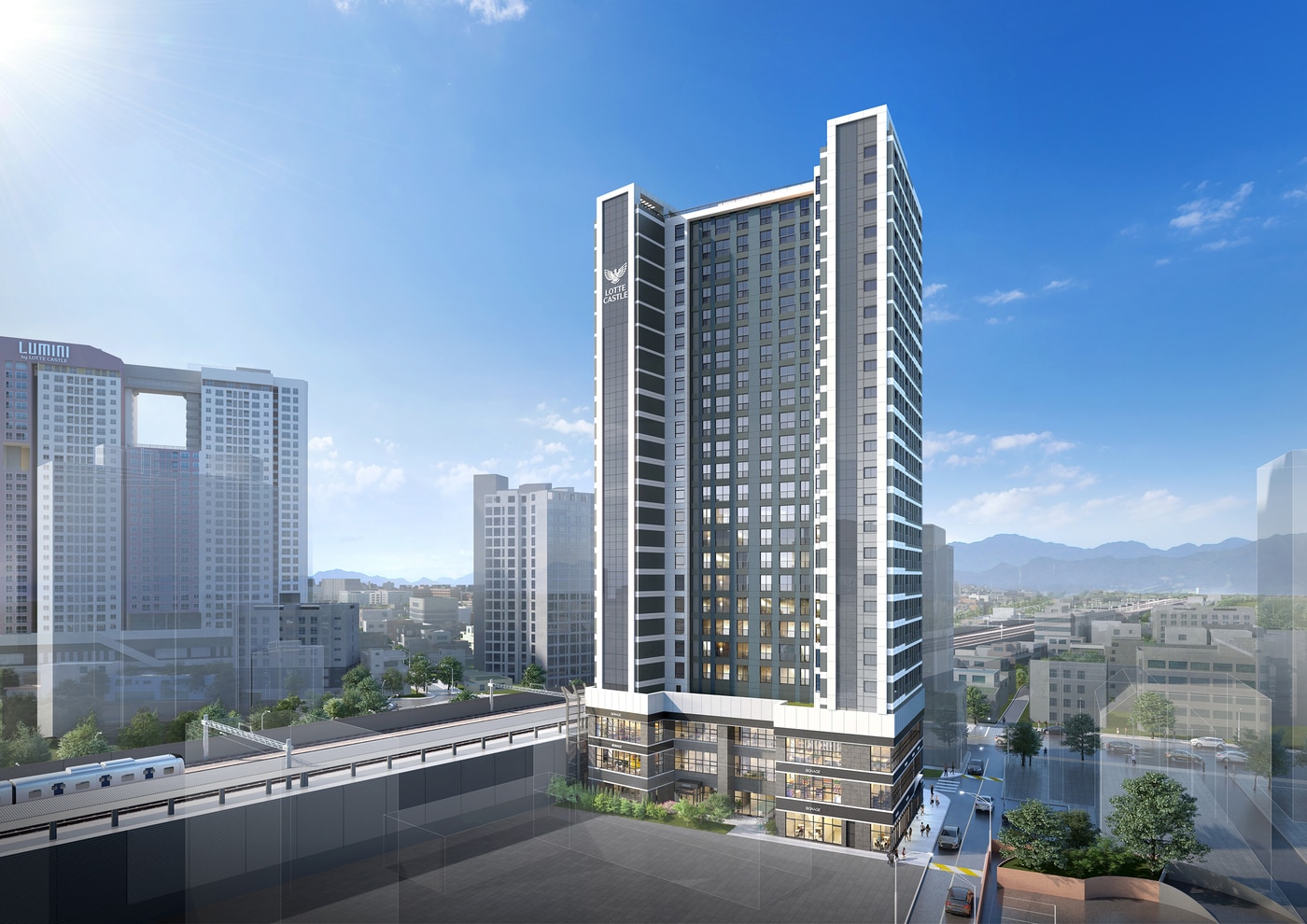 ‘용산 남영역 롯데캐슬 헤리티지’ 투시도. /롯데건설 제공
