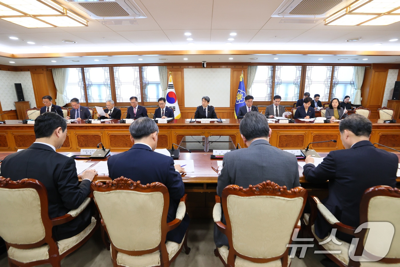 이주호 대통령 권한대행 부총리 겸 교육부 장관이 2일 서울 종로구 정부서울청사에서 열린 국무위원 간담회에서 발언을 하고 있다. (교육부 제공, 재판매 및 DB 금지) 2025.5.2/뉴스1 ⓒ News1 임세영 기자