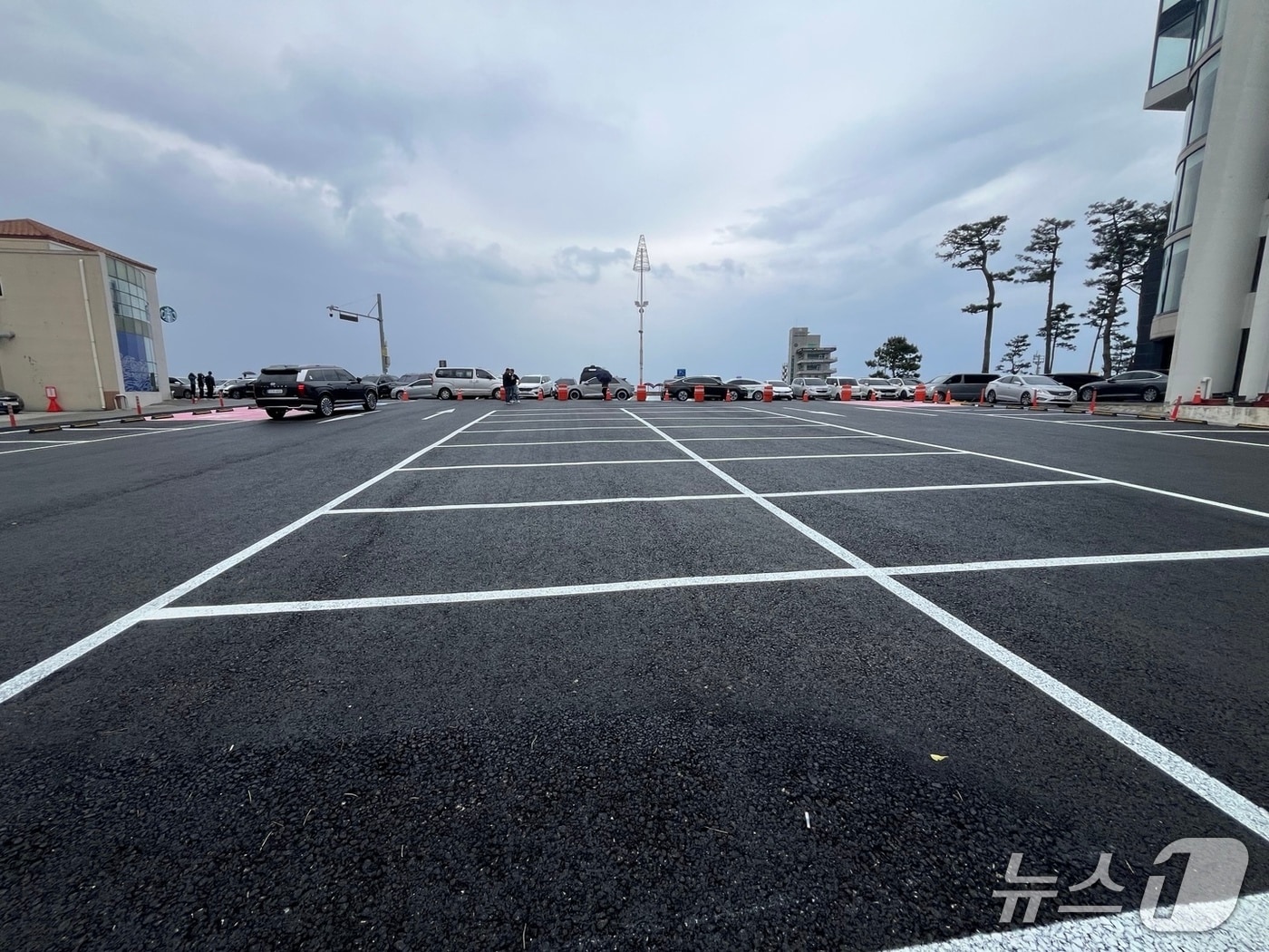 강릉 안목해변 커피거리에 새로 조성된 77대 수용 규모 공영주차장 전경.(강릉시 제공. 재판매 및 DB 금지) 2025.5.2/뉴스1