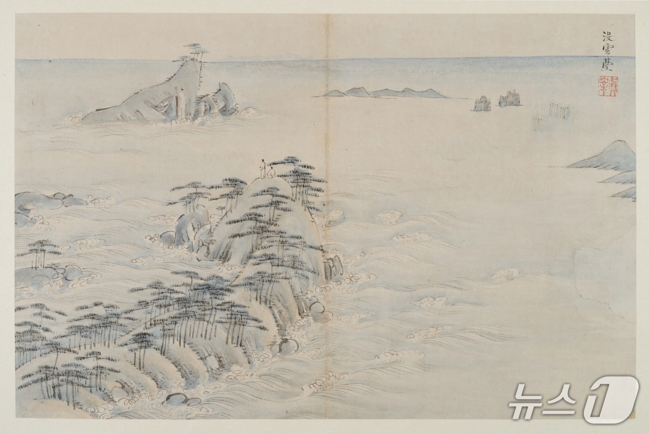 동아대 석당박물관 김윤겸필 영남기행화첩 '몰운대'. (동아대 제공. 재판매 및 DB 금지)