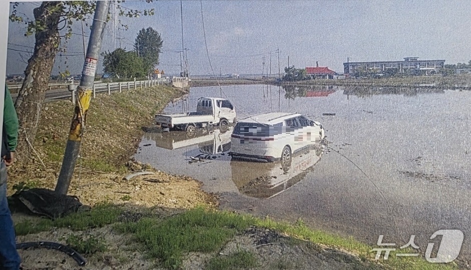 당진 합덕읍 옥금리 교통사고 현장. (당진경찰서 제공, 재판매 및 DB금지) / 뉴스1