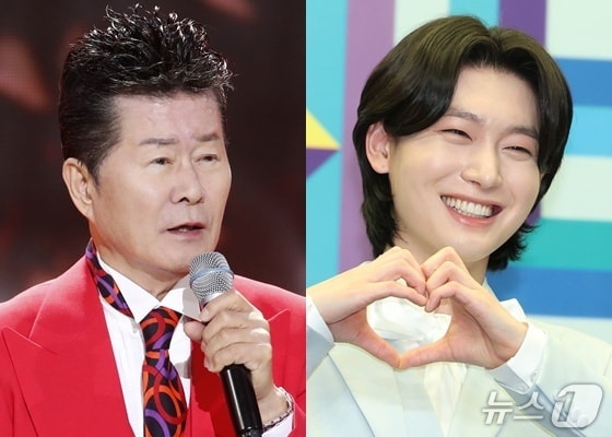 가수 태진아&#40;왼쪽&#41;, 김용빈 ⓒ 뉴스1 DB