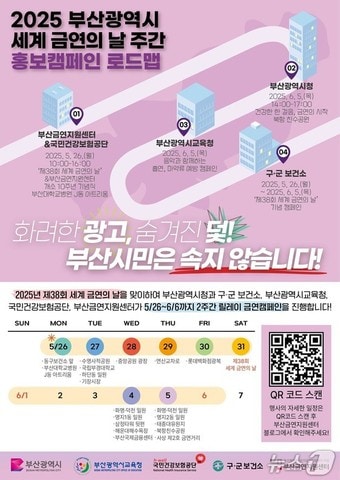 '2025년 세계 금연의 날 주간 릴레이 캠페인' 홍보물.(부산시청 제공. 재판매 및 DB 금지)