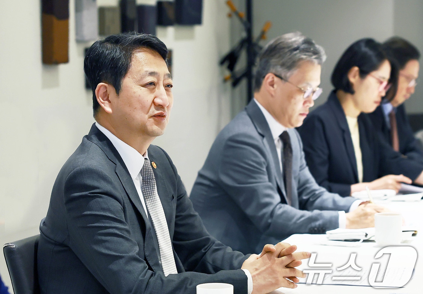 안덕근 산업통상자원부 장관이 서울 중구 달개비하우스에서  발언하고 있다. (산업통상자원부 제공. 재판매 및 DB 금지) 2025.5.27/뉴스1