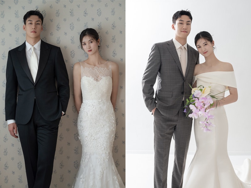 삼성화재 미들블로커 손태훈과 삼성생명 가드 윤예빈이 31일 결혼식을 올린다. (용인 삼성생명 제공)