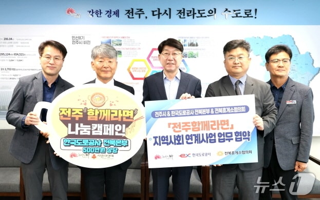 7일 전북 전주시장실에서 ‘전주함께라면, 지역사회 연계사업을 위한 업무협약식’이 개최됐다.(재판매 및 DB 금지)/뉴스1