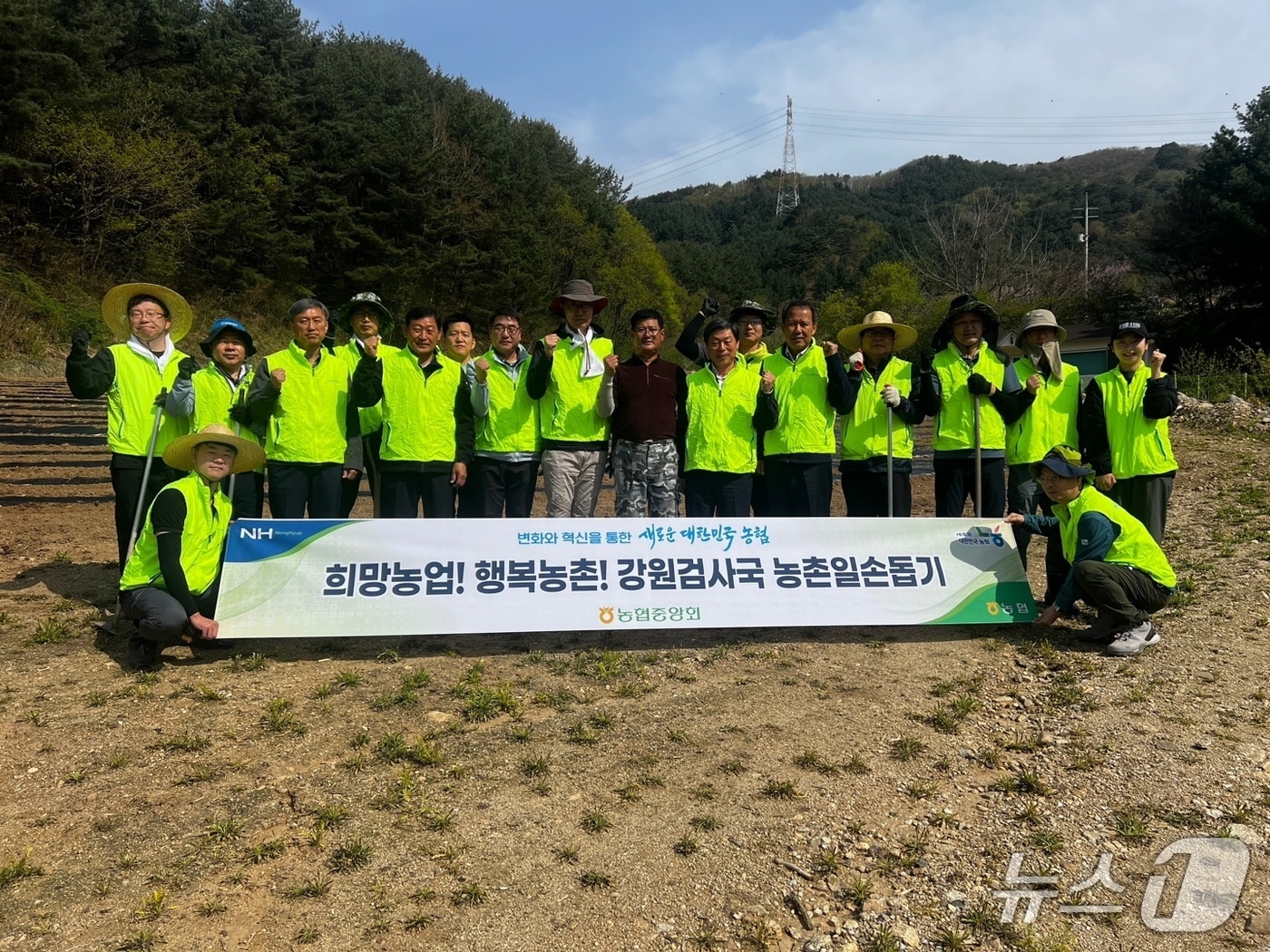 영농철 농촌 일손 돕기.(농협 강원본부 제공. 재판매 및 DB금지)/뉴스1