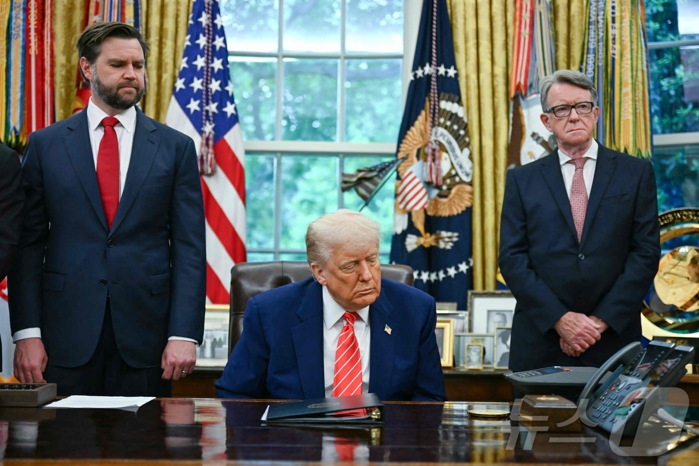 8일(현지시간) 영국과의 관세협상 결과를 발표하는 도널드 트럼프 미국 대통령. 2025.05.08. ⓒ AFP=뉴스1