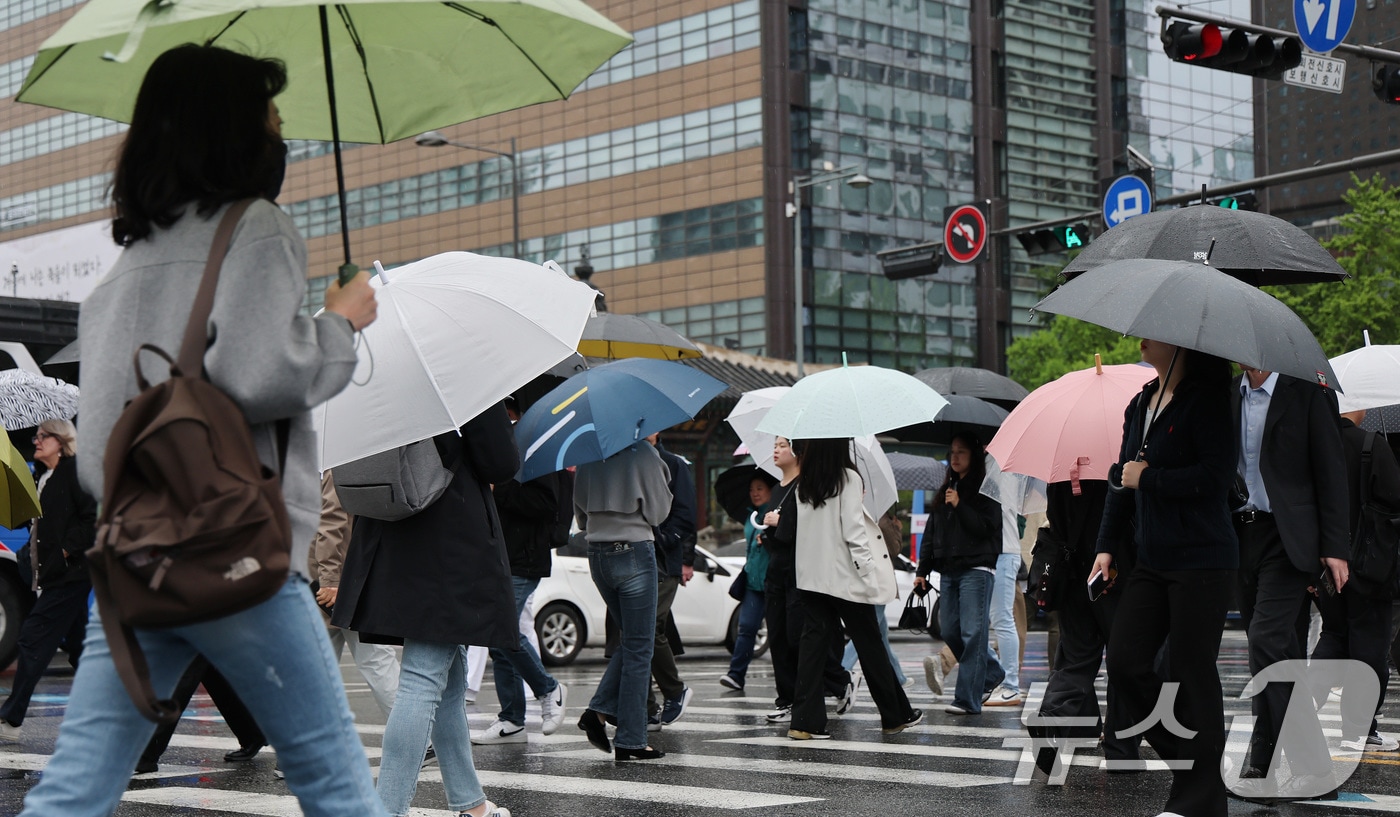 비 내리는 거리.(뉴스1 DB)